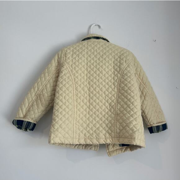 Talbots Kids Quilted Yellow with Plaid Lining Classic Barn Style Jacket, Size 3T - Picture 5 of 5
